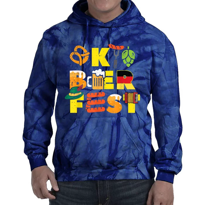 Oktoberfest German Things Cute Bavarian Festival Women Tie Dye Hoodie