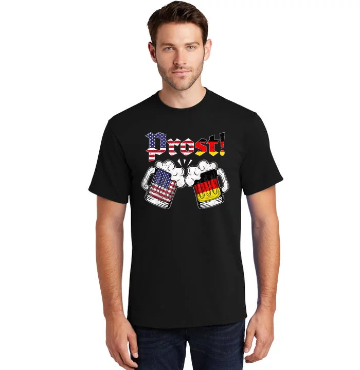 Oktoberfest German USA Flag Beer Octoberfest Prost Tall T-Shirt