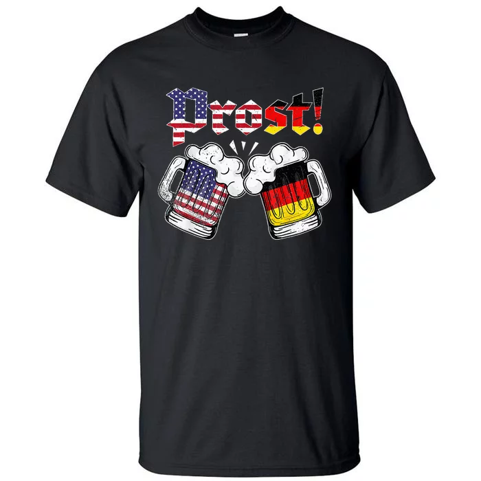 Oktoberfest German USA Flag Beer Octoberfest Prost Tall T-Shirt