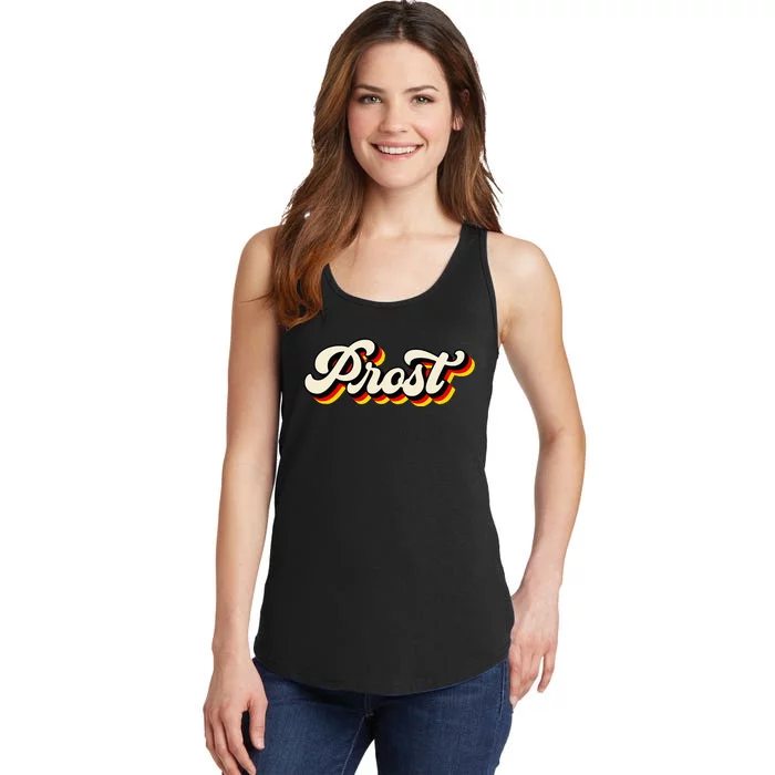 Oktoberfest German Vintage Octoberfest Prost Ladies Essential Tank