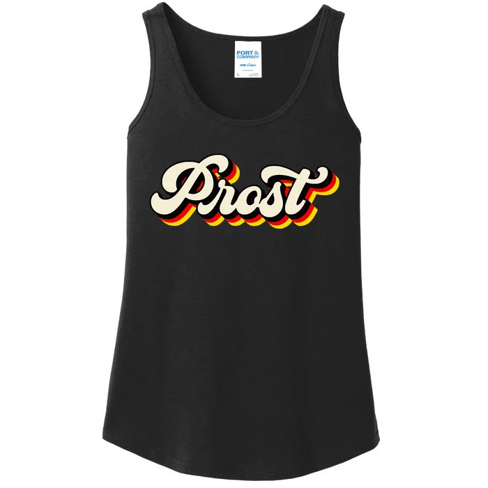 Oktoberfest German Vintage Octoberfest Prost Ladies Essential Tank