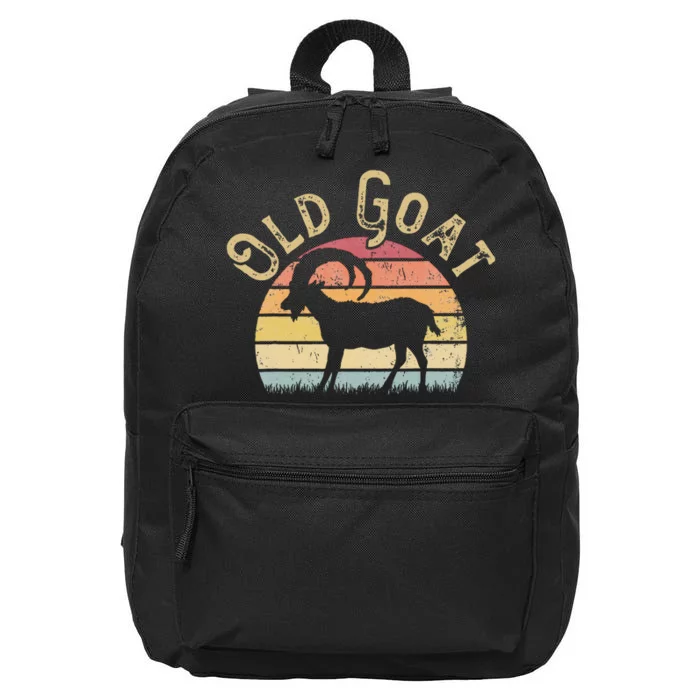 Old Goat Vintage I Like Goats Funny Goat Lover Theme 16 in Basic Backpack