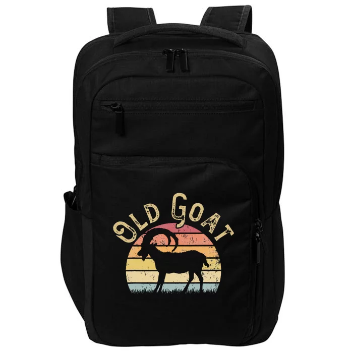 Old Goat Vintage I Like Goats Funny Goat Lover Theme Impact Tech Backpack