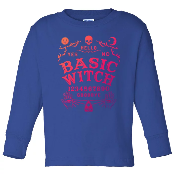 Occult Gothic Witchcraft Wiccan Ouija Board Basic Witch Gift Toddler Long Sleeve Shirt