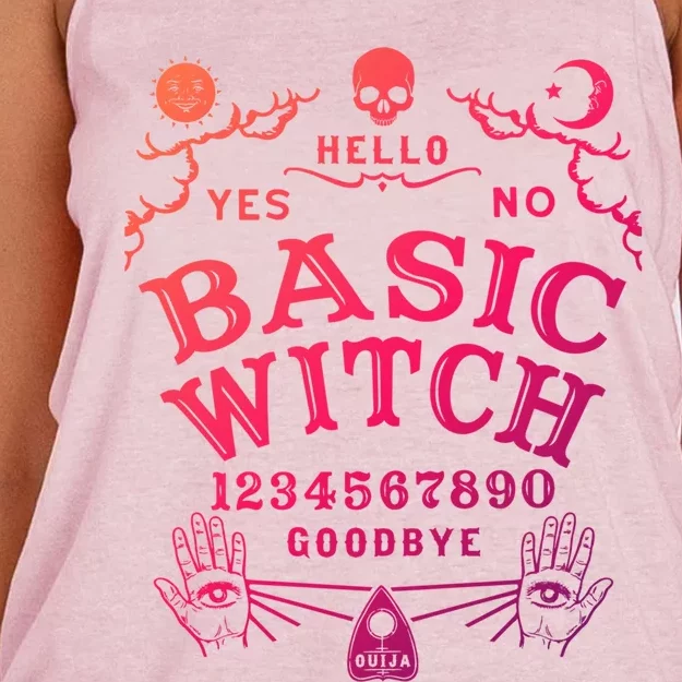 Occult Gothic Witchcraft Wiccan Ouija Board Basic Witch Gift Women's Knotted Racerback Tank