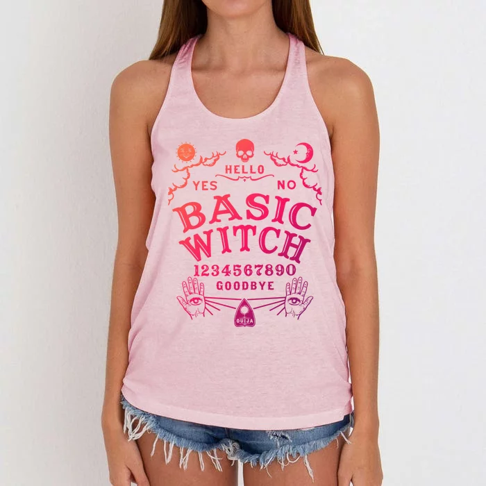 Occult Gothic Witchcraft Wiccan Ouija Board Basic Witch Gift Women's Knotted Racerback Tank