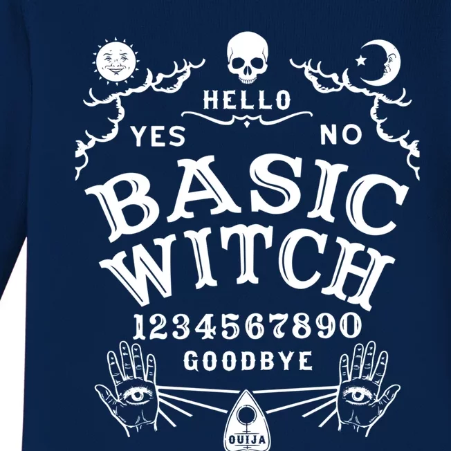 Occult Gothic Witchcraft Wiccan Ouija Board Basic Witch Gift Baby Long Sleeve Bodysuit