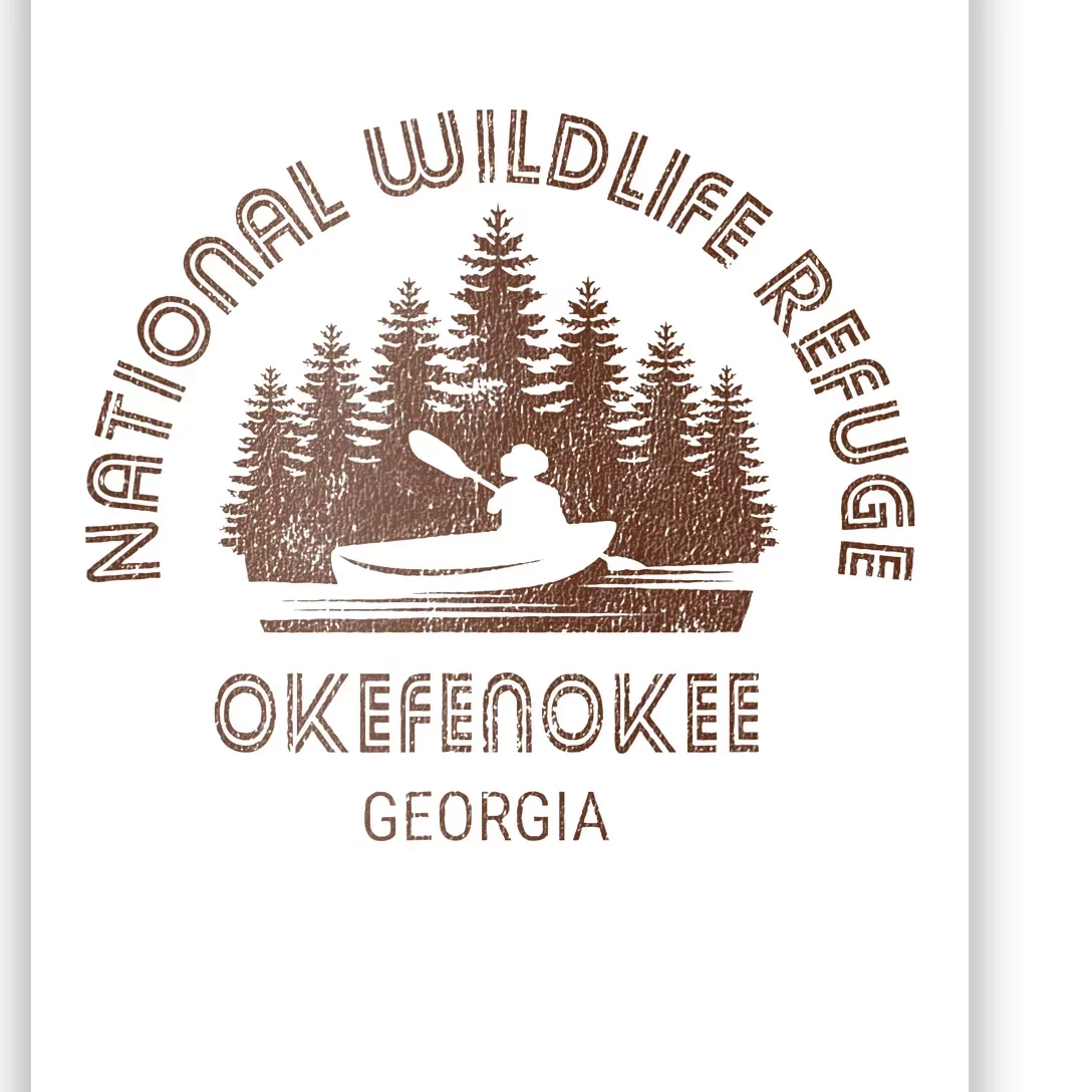 Okefenokee Georgia Wildlife Refuge Canoe Poster