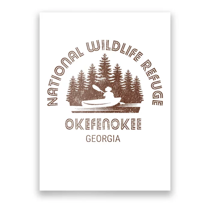 Okefenokee Georgia Wildlife Refuge Canoe Poster