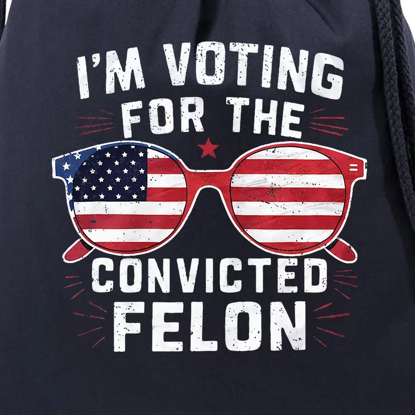 Only Gen X Im Voting For The Convicted Felon Drawstring Bag