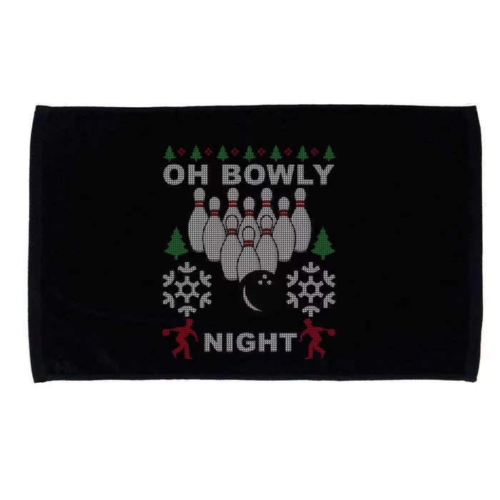 Oh Bowly Night Ugly Christmas Microfiber Hand Towel