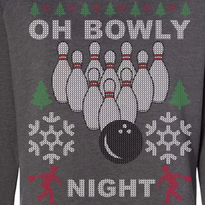 Oh Bowly Night Ugly Christmas Womens California Wash Sweatshirt