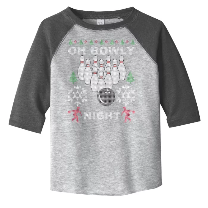 Oh Bowly Night Ugly Christmas Toddler Fine Jersey T-Shirt