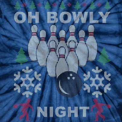 Oh Bowly Night Ugly Christmas Tie-Dye T-Shirt