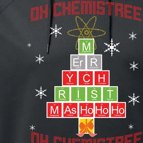 Oh Chemist Tree Funny Christmas Performance Fleece Hoodie