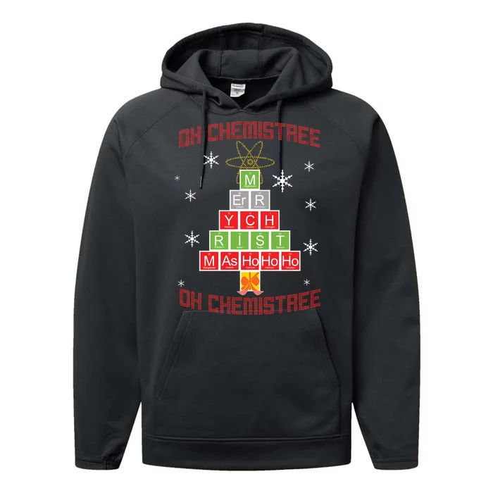 Oh Chemist Tree Funny Christmas Performance Fleece Hoodie