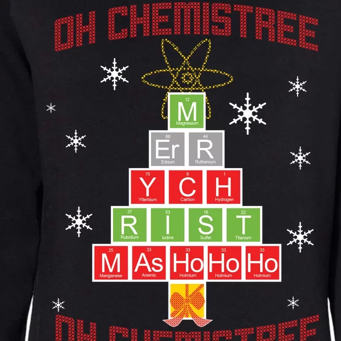 Oh Chemist Tree Funny Christmas Womens California Wash Sweatshirt