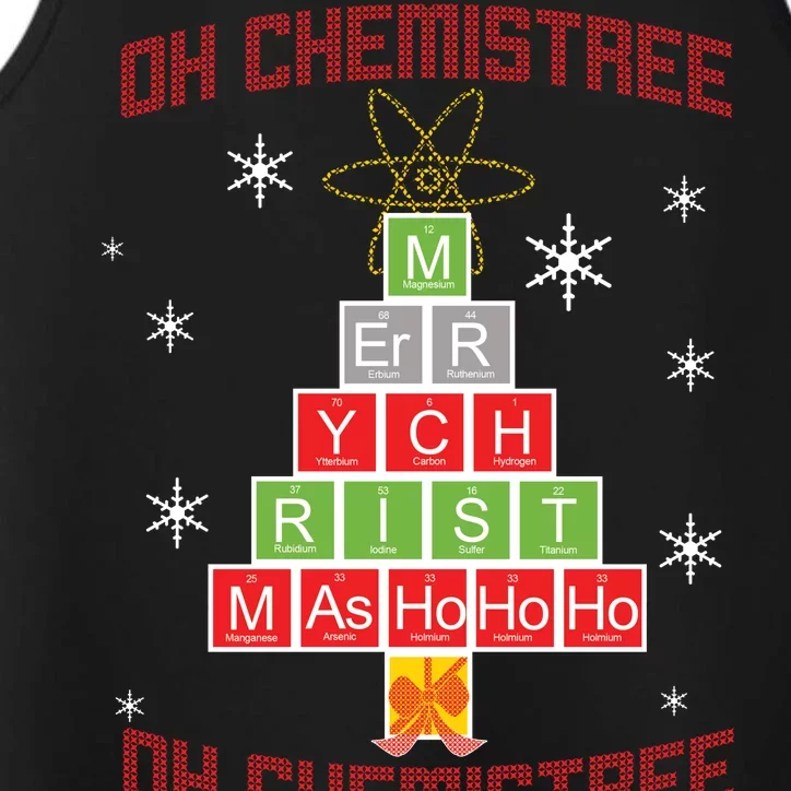 Oh Chemist Tree Funny Christmas Performance Tank