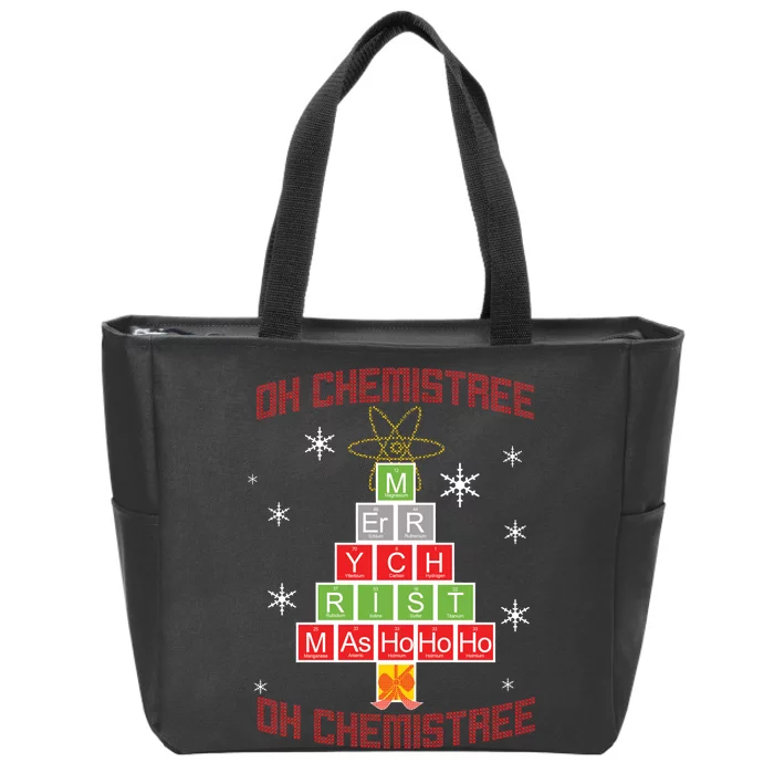 Oh Chemist Tree Funny Christmas Zip Tote Bag