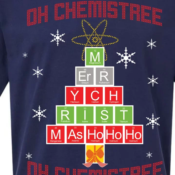 Oh Chemist Tree Funny Christmas Sueded Cloud Jersey T-Shirt