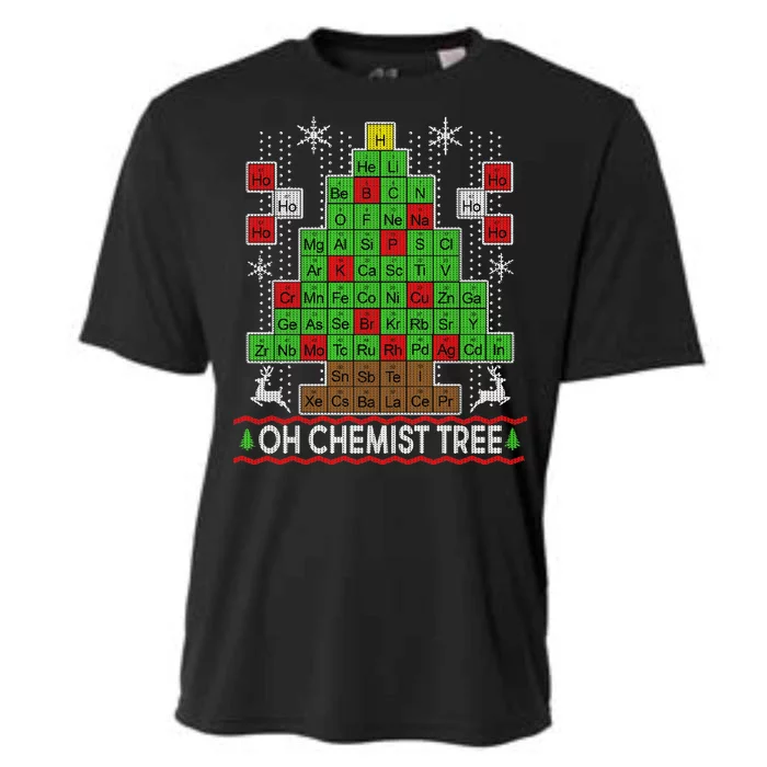 Oh Chemist Tree Ugly Christmas Sweater Cooling Performance Crew T-Shirt