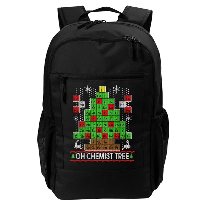 Oh Chemist Tree Ugly Christmas Sweater Daily Commute Backpack