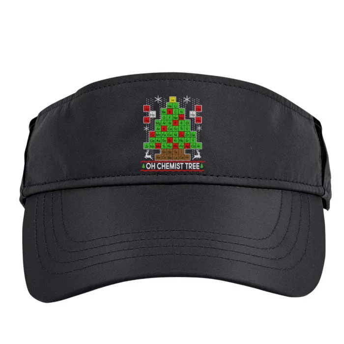 Oh Chemist Tree Ugly Christmas Sweater Adult Drive Performance Visor