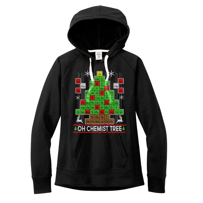 Oh Chemist Tree Ugly Christmas Sweater Women's Fleece Hoodie