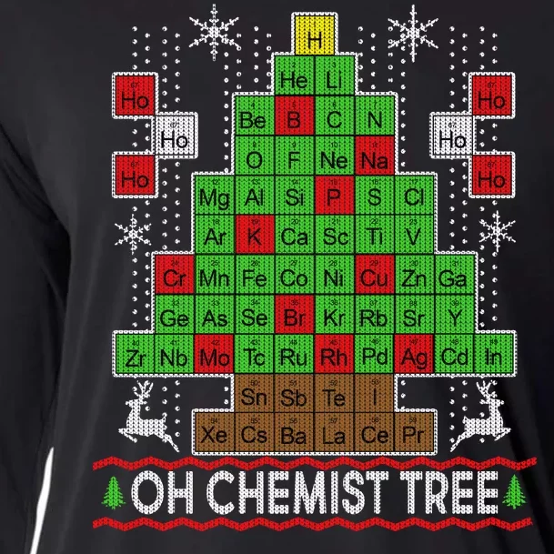 Oh Chemist Tree Ugly Christmas Sweater Cooling Performance Long Sleeve Crew