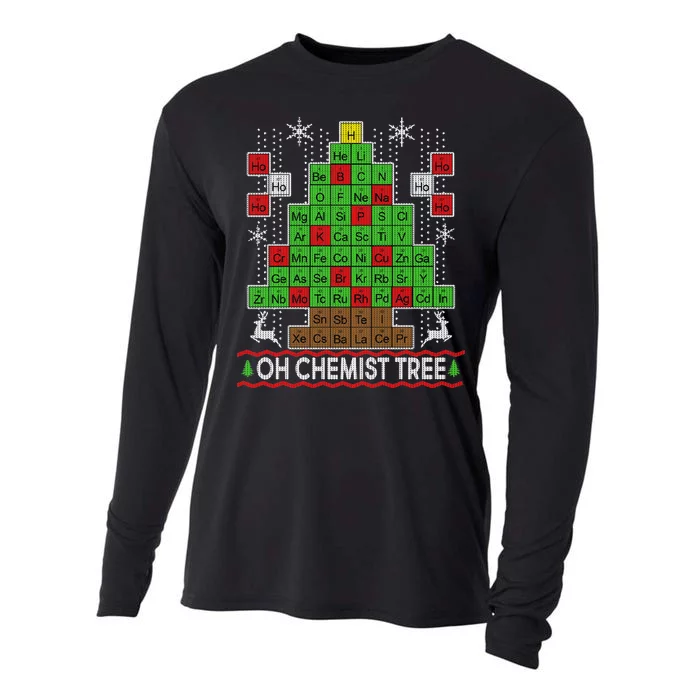 Oh Chemist Tree Ugly Christmas Sweater Cooling Performance Long Sleeve Crew