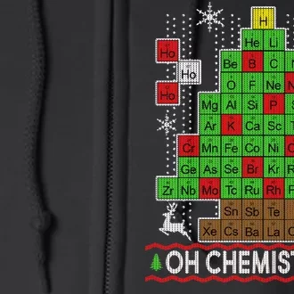 Oh Chemist Tree Ugly Christmas Sweater Full Zip Hoodie