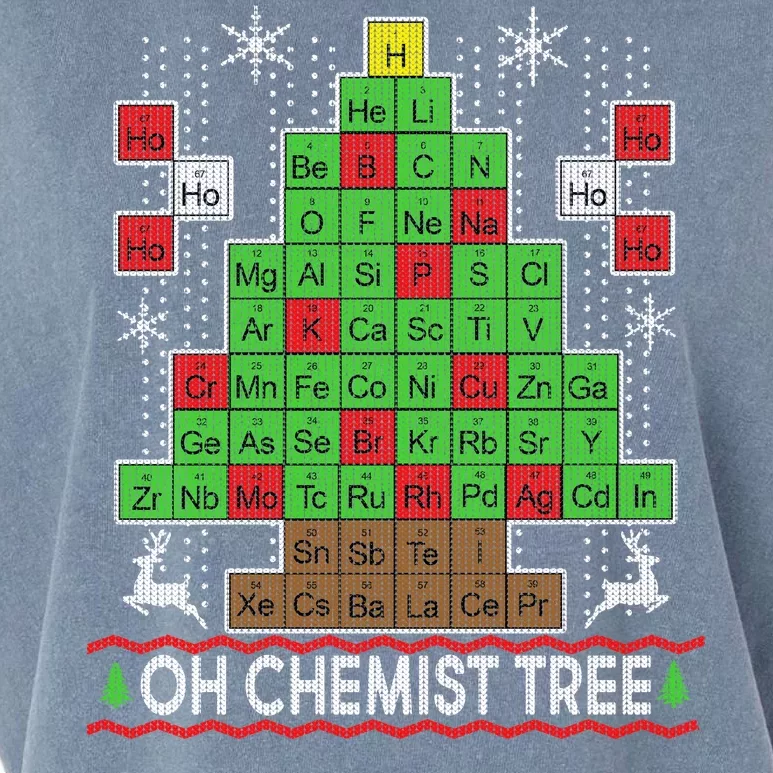 Oh Chemist Tree Ugly Christmas Sweater Garment-Dyed Women's Muscle Tee