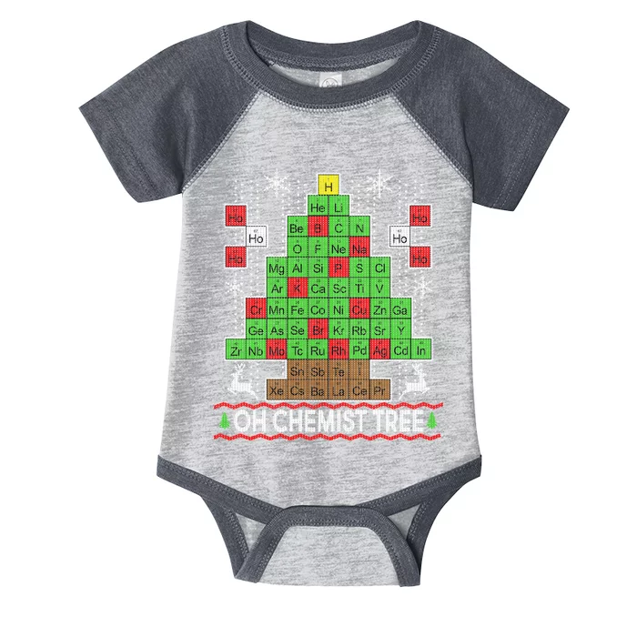 Oh Chemist Tree Ugly Christmas Sweater Infant Baby Jersey Bodysuit