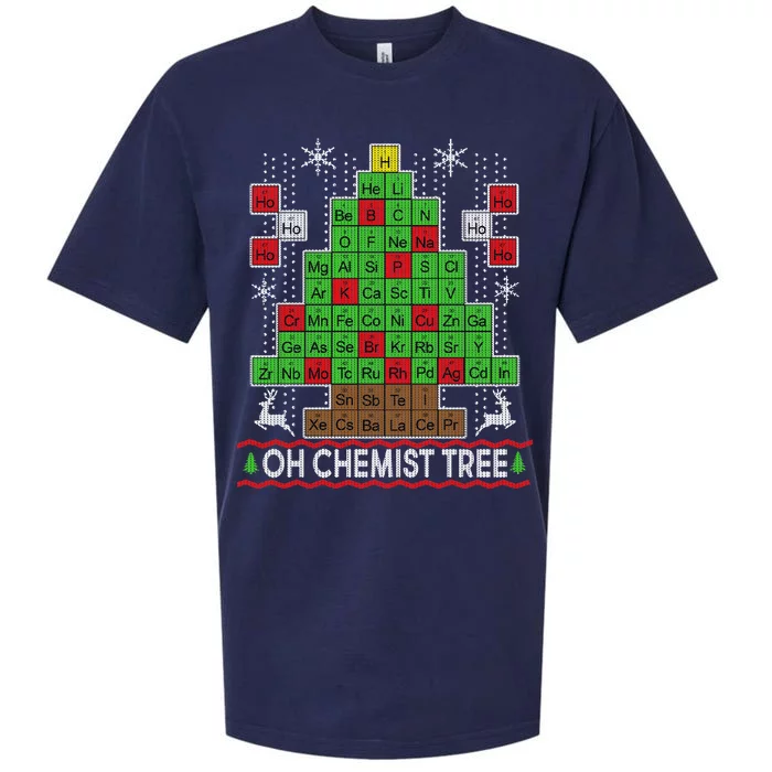 Oh Chemist Tree Ugly Christmas Sweater Sueded Cloud Jersey T-Shirt