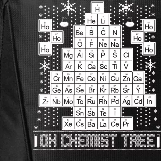 Oh Chemistry Tree Chemist Ugly Christmas Sweater City Backpack