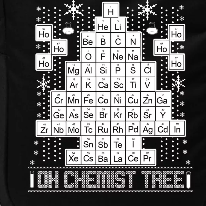 Oh Chemistry Tree Chemist Ugly Christmas Sweater Impact Tech Backpack