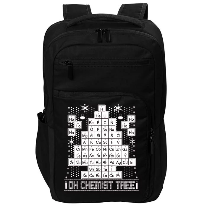 Oh Chemistry Tree Chemist Ugly Christmas Sweater Impact Tech Backpack