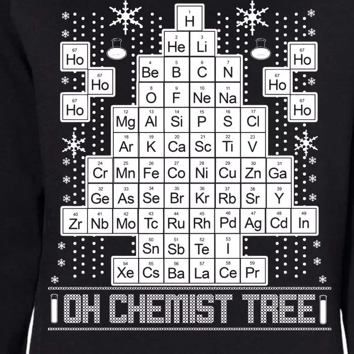 Oh Chemistry Tree Chemist Ugly Christmas Sweater Womens California Wash Sweatshirt