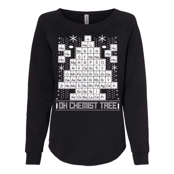 Oh Chemistry Tree Chemist Ugly Christmas Sweater Womens California Wash Sweatshirt