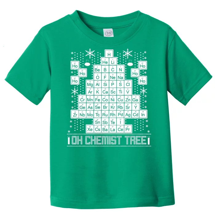 Oh Chemistry Tree Chemist Ugly Christmas Sweater Toddler T-Shirt