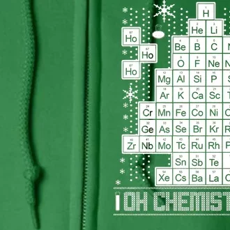 Oh Chemistry Tree Chemist Ugly Christmas Sweater Full Zip Hoodie