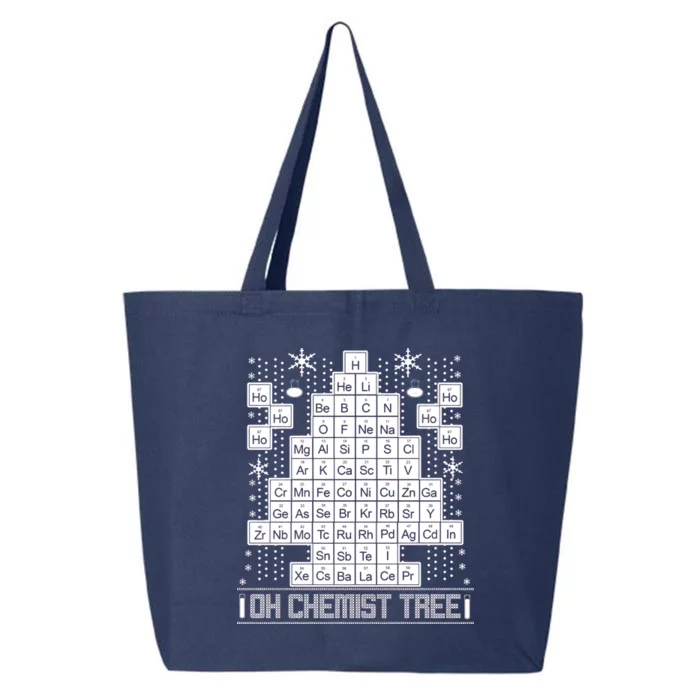 Oh Chemistry Tree Chemist Ugly Christmas Sweater 25L Jumbo Tote