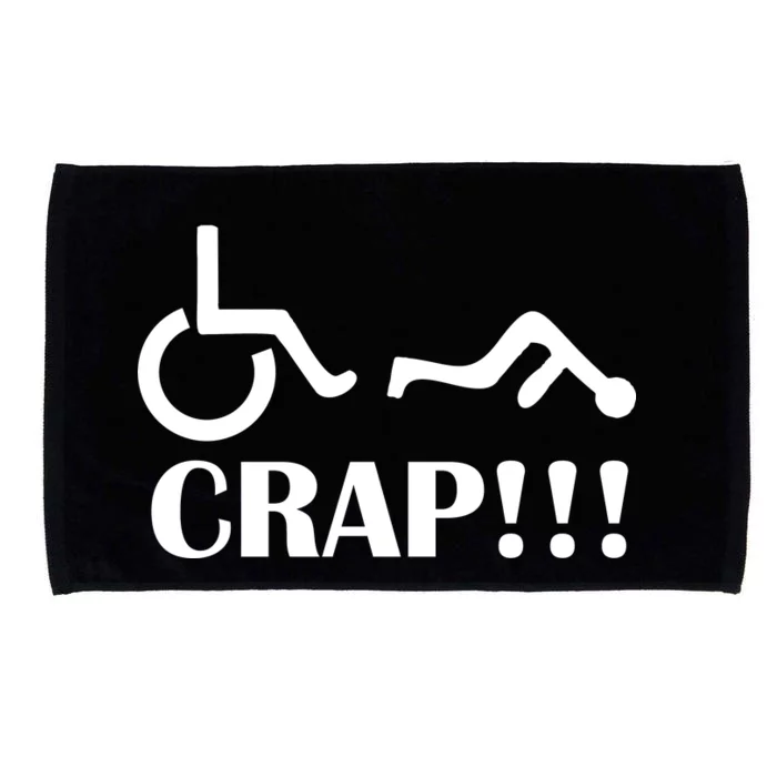 Oh Crap Wheel Chair Fail Microfiber Hand Towel