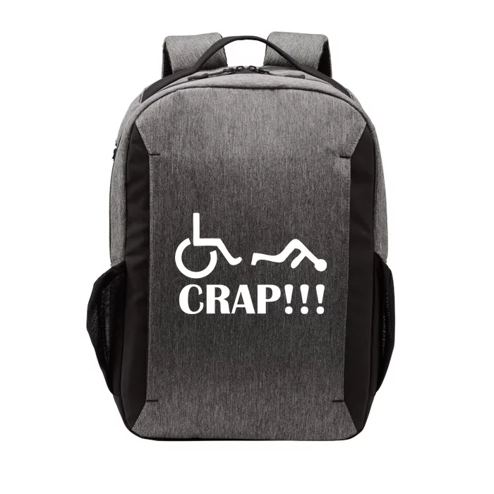 Oh Crap Wheel Chair Fail Vector Backpack