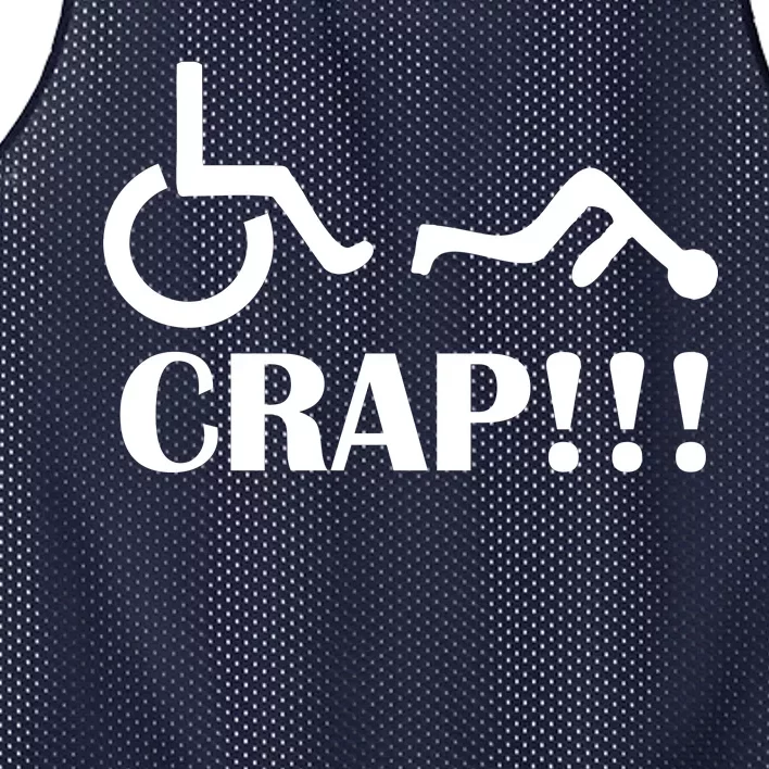 Oh Crap Wheel Chair Fail Mesh Reversible Basketball Jersey Tank