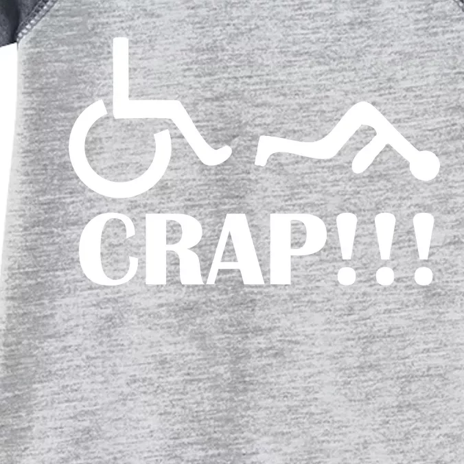 Oh Crap Wheel Chair Fail Infant Baby Jersey Bodysuit