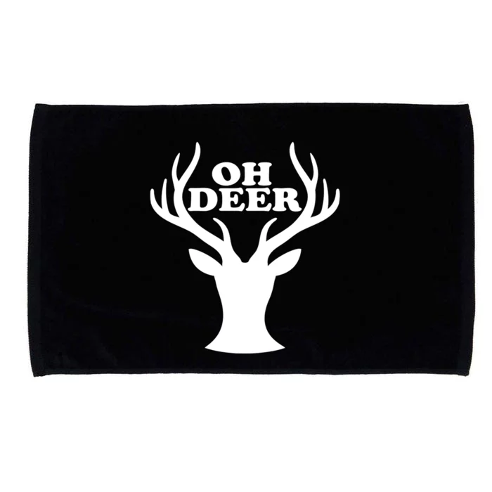 Oh Deer Funny Christmas Microfiber Hand Towel