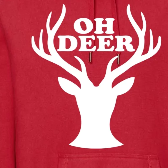 Oh Deer Funny Christmas Premium Hoodie