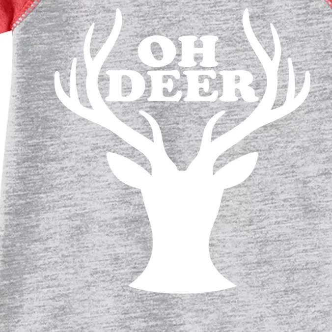 Oh Deer Funny Christmas Infant Baby Jersey Bodysuit