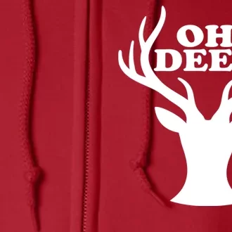 Oh Deer Funny Christmas Full Zip Hoodie